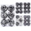 Halloween Ball Ornaments Black 6 pcs 5