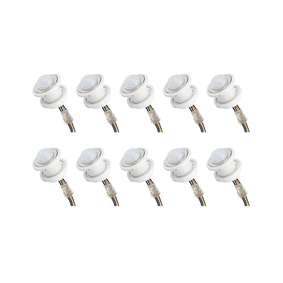 10X Motion Sensor 110-220V Pir Sensor Detection Delay Adjustable Infrared Induction Detector Light 4713136681734