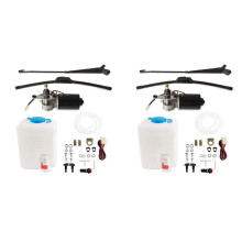 2X 12V Electric Motor UTV Windshield Wiper with Windshield Washer Pump Kit for UTV -Ranger RZR 570 800 900 1000