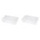 2X Plastic File Organizer Transparent Square Storage Box Storage Box File Storage Box L 1