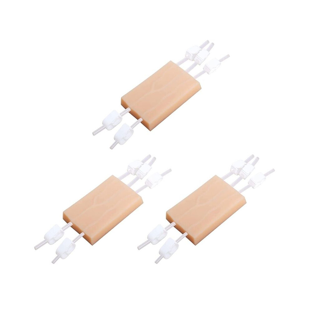 3X IV Injection Training Pad Model,Silicone Human Simulated Skin Injection Practice Pad for Nurse,Students Practice