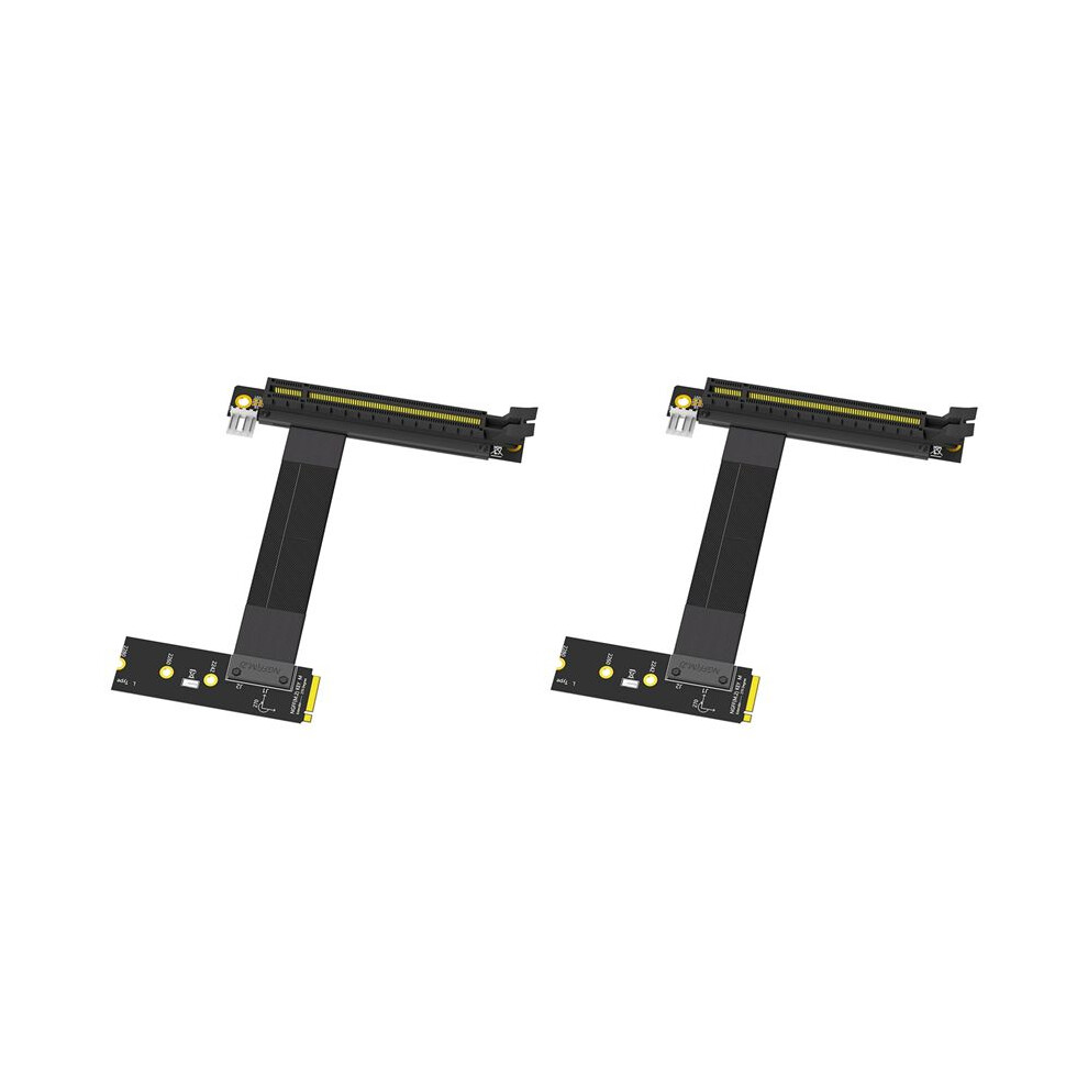 2X M.2 Ngff Key M To Pcie 16X Card Riser Adapter Card, Nvme To Pci-Express 16X Extension Cable(Left Direction) 4711226837931