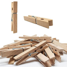 200X Clothes Pins Heavy Duty Outdoor with Spring, Wooden Clothespins for Crafts and Hanging Clothes