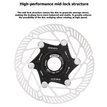 IIIPRO Fahrradbremsscheibe, Schwimmend Gelagert, 140 mm, Center Lock, Hochfest, Abstrakt, Hitzebeständig, Fahrradteil