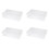 4X Plastic File Organizer Transparent Square Storage Box Storage Box File Storage Box L 2