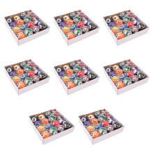 Buntes Billard Kugel Schlüssel Anhänger Set, 128 Stück,  Magic Schlüssel Anhänger Bälle Achtball Billar Billard Ketten Zubehör Teile