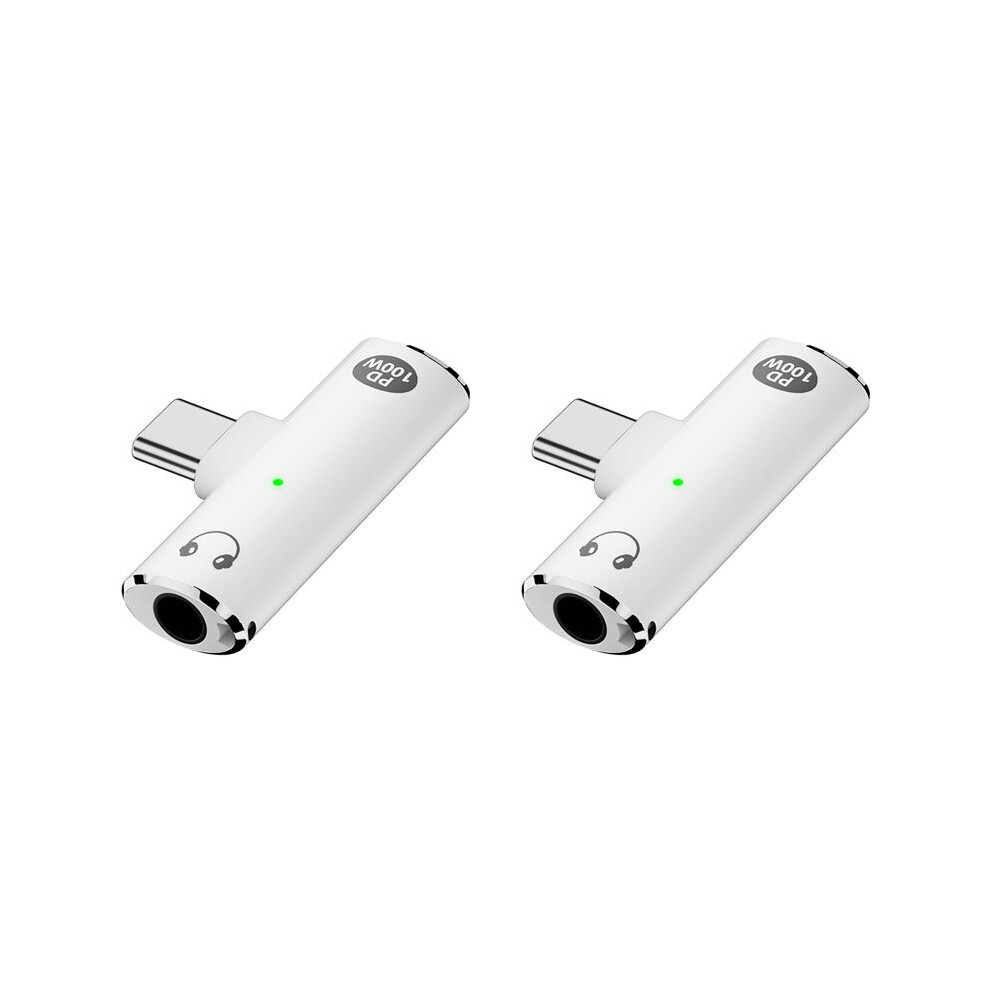 2X Usb C To Audio Jack Adapter With 100W Fast Charging,2-In-1 Usb C To 3.5Mm Female Headphone For Type C, B 4712511951288