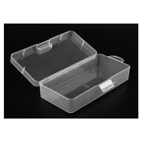 2X Clear Plastic Jewelry Rectangle Case Box Holder Container 18cm X 8.5cm X 4.5cm