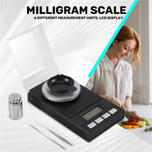 50G/0.001G Milligram Scale,Milligram Precision Scale,, Pocket Scale,Laboratory Scale with LCD Display,Letter Scale