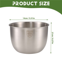 Kitchen Stainless Steel 304 Mixing Bowl Deep Design Cooking Baking Cake Bread Salad Kitchen Mixer Bowl, 3600ML