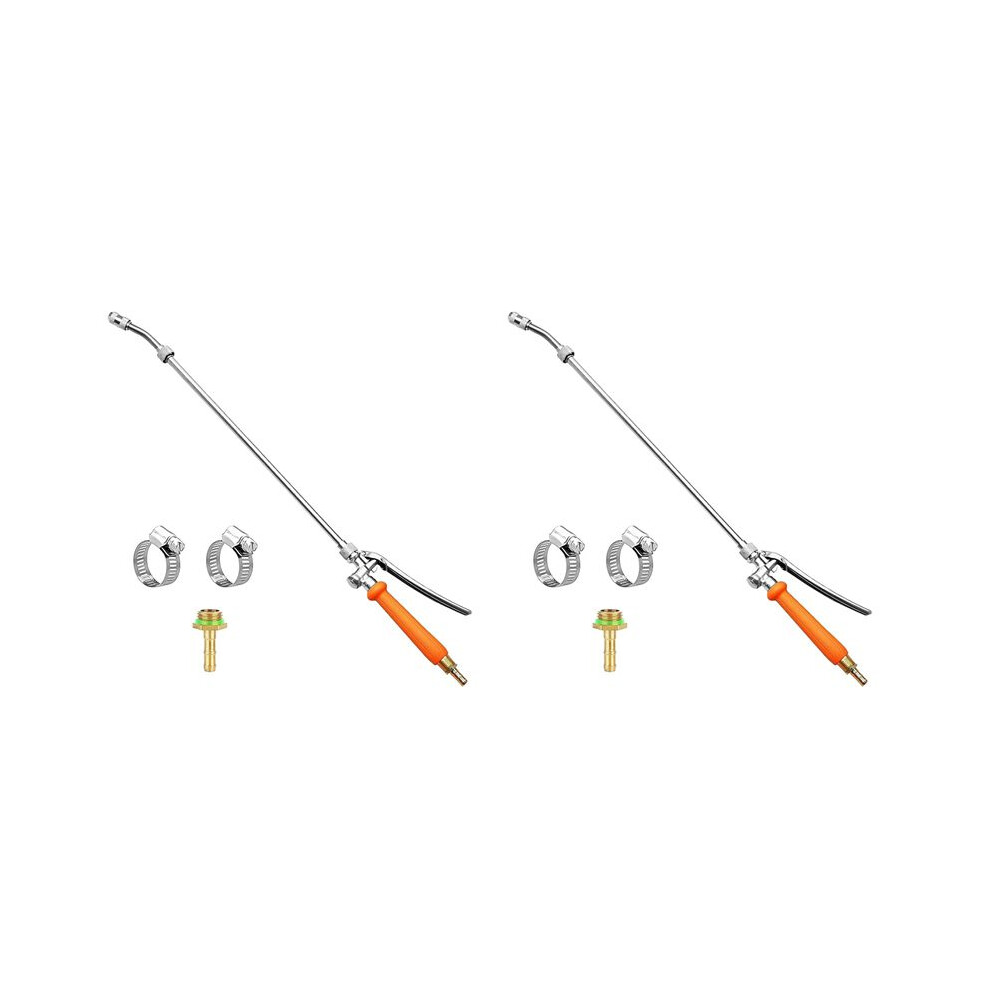 2X Stainless Steel Sprayer Wand,1/4In&3/8In Brass Barb Sprayer Wand Replacement,29In Sprayer Wand+ Shut Off Valve 6032687739717
