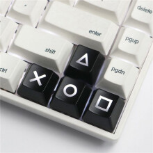 2X Keys Cap  Down ,Mechanical Keyboard Pbt Keycap Ps4 Button Key Wasd Dye Sub Tech R4 R3 R2 R1-Black