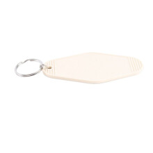 120 PeçAs Chaveiro Vintage Motel DIY Chaveiros em Branco para Hotel Chaveiros em Branco para TransferêNcia de Calor SublimaçãO em Massa (Beige)