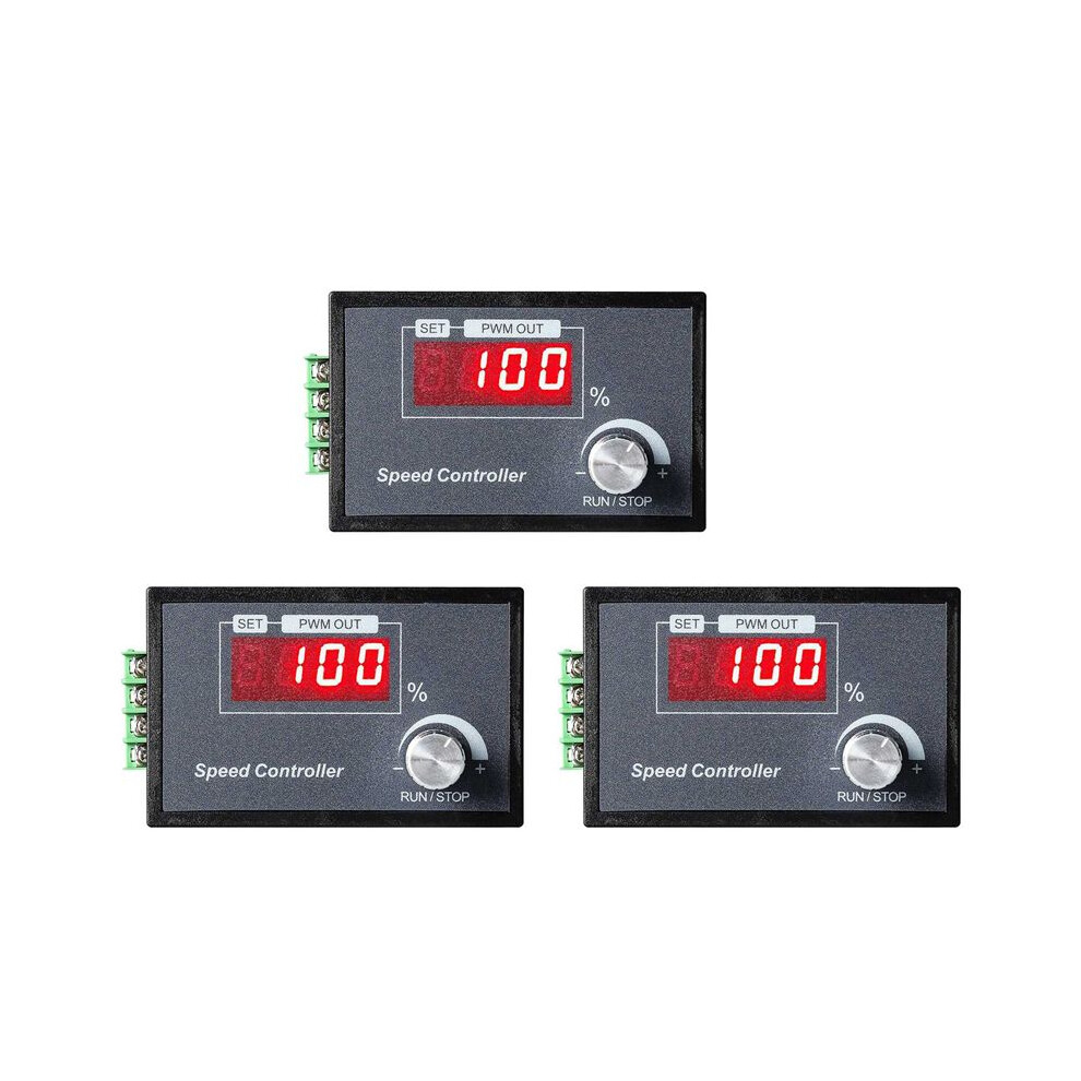 3X Pwm Motor Speed Controller 6-60V 30A With Digital Display & Robust Pcb - Perfect For Various Machines 6034266130724