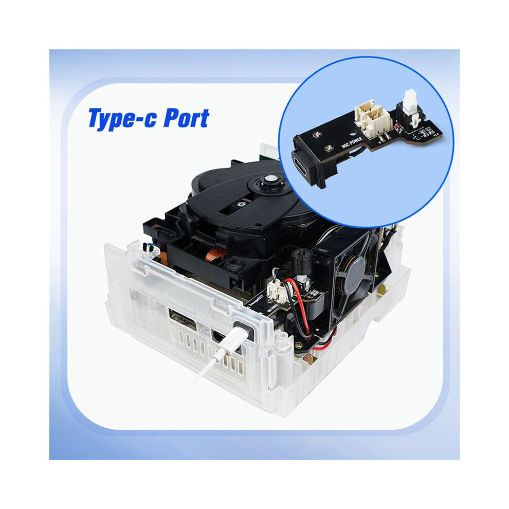 2X For Ngc Gamecube Power Adapter New Type-C Interface Dedicated Psu Power Supply For Ngc Game Console Dol-001/101 6032698502669