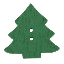 100 Stueck Weihnachtsbaum Form Dekor Verschoenerung Holzknoepfe mit Zwei Loechern zum Naehen Sammelalbum Basteln