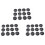 36Pcs New Trim Stickers Practical Cover Car Interior Anti-Rust Cap Door Lock Screw Protector,Black 1