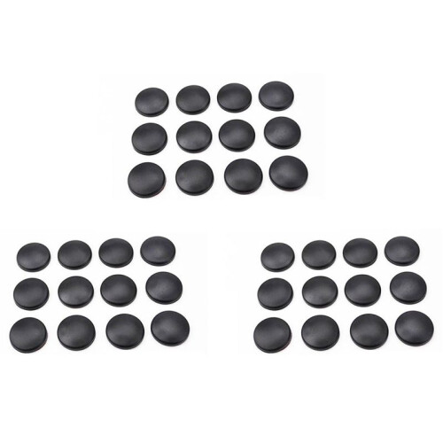 36Pcs New Trim Stickers Practical Cover Car Interior Anti-Rust Cap Door Lock Screw Protector,Black