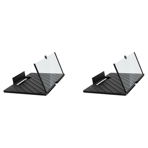 2pcs 20 Inch Screen Magnifier 3D HD Phone Magnification Projector Screen Magnification Black