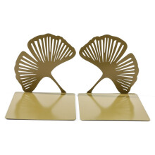 Fermalibri Antiscivolo A Forma di Foglia di Ginkgo per Libri Pesanti, con Design Decorativo Traforato.