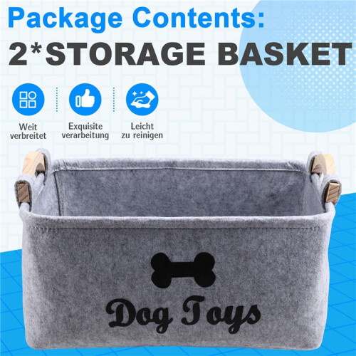Dog Toy Basket Storage Box Toy  Accessory Container Basket Accessory Storage Box 1