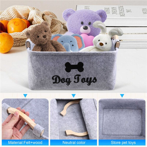 Dog Toy Basket Storage Box Toy  Accessory Container Basket Accessory Storage Box 2