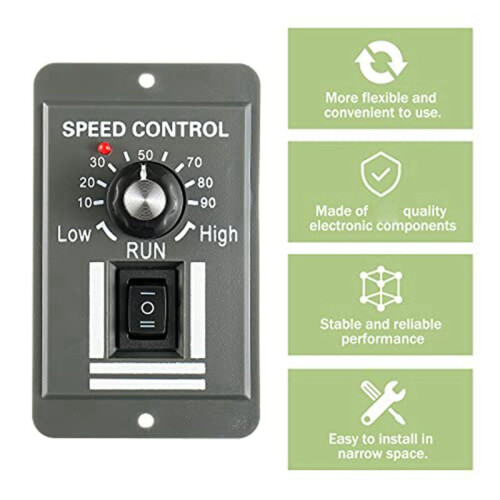 2X  12-60V Motor Speed Controller 20A Adjustable PWM Controller  Forward/Reverse Electric Motor Speed Regulator 2