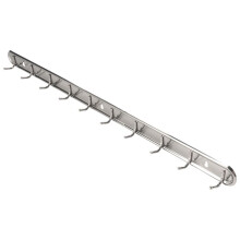 24" Long Wall Mount Stainless Steel 10 Hangers Hook for Towl Bag Clothes