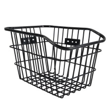 Rear Bike Basket Waterproof Large Capacity Metal Wire Bicycle Basket for Most Rear Bike Racks