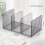 Durable-Compartment Transparent Bookends Reusable Non-Slip Documents Stand Stackable Thicken Desktop Bookshelf Table A 6