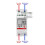2X 2P DIN-Rail Single-Phase  Meter Multifunction AC220V 5(60)A Voltage Current Power  Meter 2