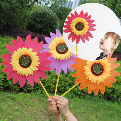 Sonnenblumen-Windmühlen-Gartenkreisel – 28 cm x 44 cm 2
