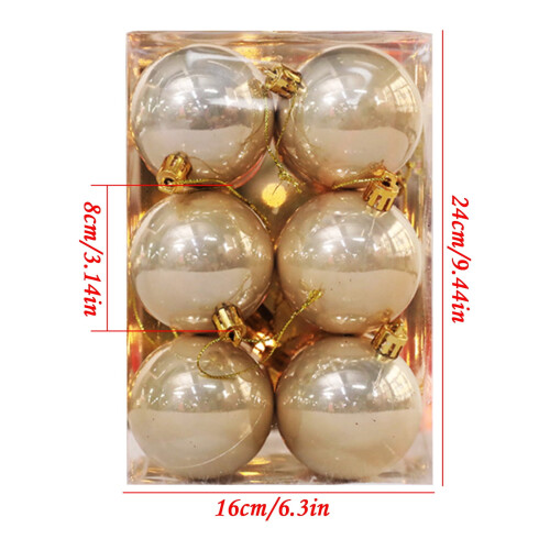 Christmas ball set gold 8cm 12 pcs 2