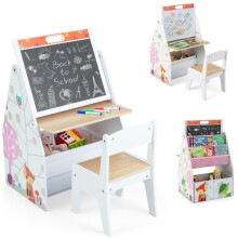 Kinder-Kunststaffelei & Schreibtisch-Set mit Magnettafel