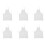 6X Schort van 73 X 58 cm Cook Kitchen House Restaurant (Wit) 1