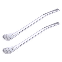 2X Stainless Steel Drinking Straw Filter Handmade Herb Mate Tea Light Bulb Gourd Washable Practical Tea Tools