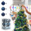 Blue Christmas Ball Ornaments Plastic 12 pcs 2