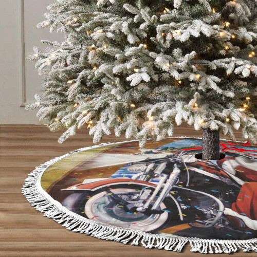 Weihnachtsbaumrock mit Fransen und Spitze, 76 cm 2