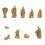 Kerststalbeeldjes van hars, set van 10 stuks. 2