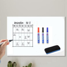 2X Whiteboard-Folie 60X40 cm Magnetisch, Selbstklebende Magnetfolie Weiß Inkl. Whiteboard-