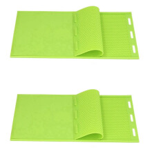 2X 5.4mm Silicone Beeswax Sheet Mold, Beeswax Foundation Stamper Mold Beekeeping Equipment Nest Foundation