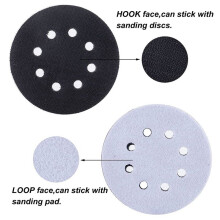 12 STÜCKE 5 Zoll (125 mm) 8-Loch-Soft-Schwamm-Schnittstellenpad für Schleifpads und HookandLoop-Schleifscheiben zum Polieren Von Oberflächen