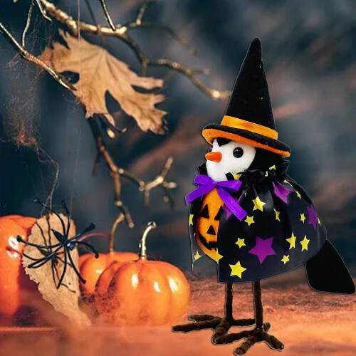 Honeeladyy Halloween Stoffvogelfigur Plüsch stehend 2