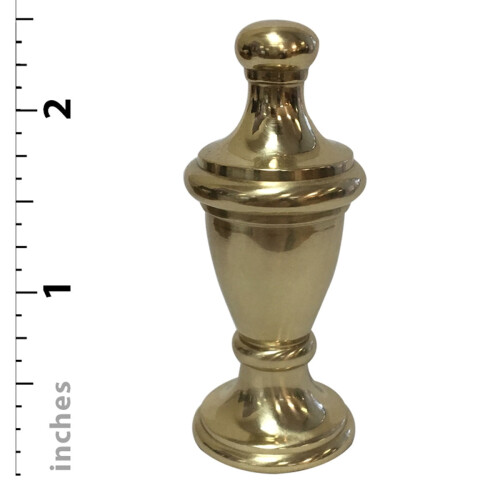 Φινιάλ Λάμπας Royal Designs από Γυαλισμένο Ορείχαλκο 1/4-27 Συσκευασία των 2 2