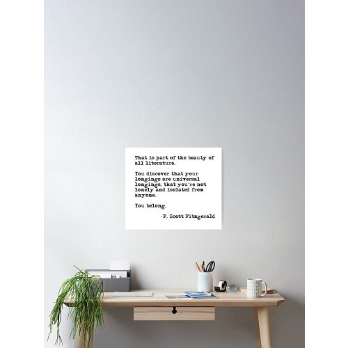 F. Scott Fitzgerald Leinwandposter, gerahmt oder ungerahmt 1