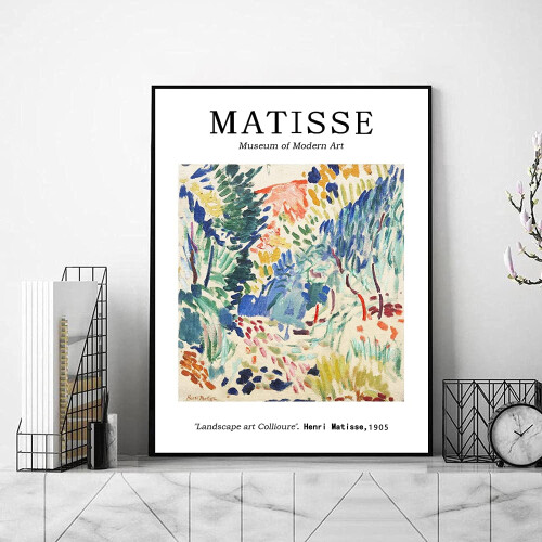 Impressão em tela de Henri Matisse, Paisagem Abstrata, 30x40cm (12x16 polegadas). 2
