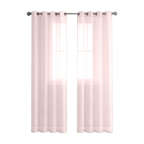 Linen Semi-Sheer Curtains with Grommets 98 in 1