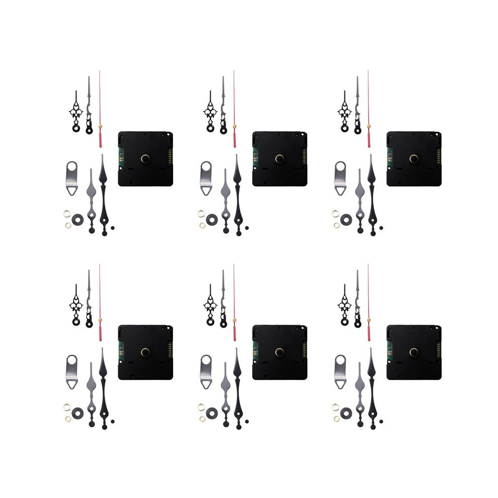 6X Radio Controlled Silent Diy Clock Movement Mechanism Kit Germany Dcf Signal Mode With 12 Sets Hands Repair 6032556352368