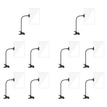 10pcs 5X Magnifying Glass with Clip, 6x3.5 Inch Magnifier with Clamp Adjustable Flexible Gooseneck