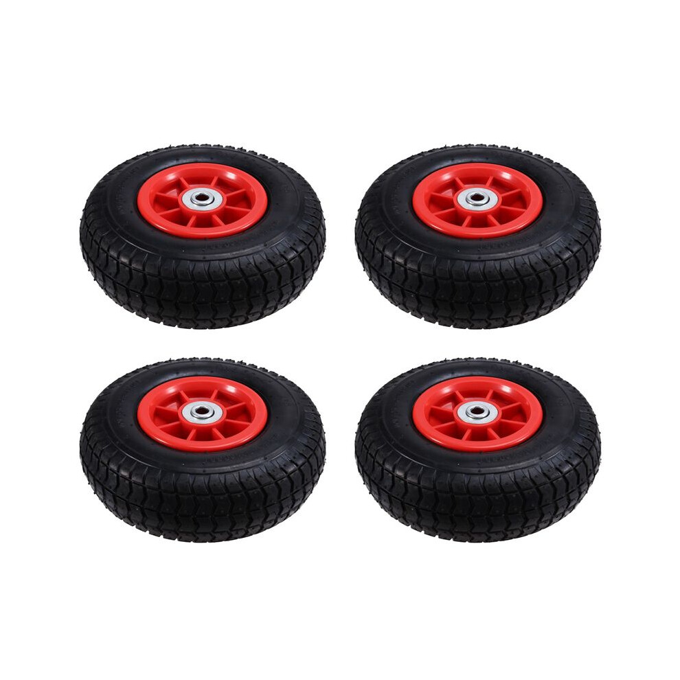 4X Children's Electric Car Inflatable Tires, Kid's Electric Tricycle Rubber Wheels Children's Car Tires 1.2Cm Hole 9Inch Black 4713648963007